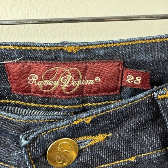 Raven Denim Jean Women 28 Sadie Madison Wash Boot Cut Stretch Low Rise Y2K 6000L - Picture 9 of 9